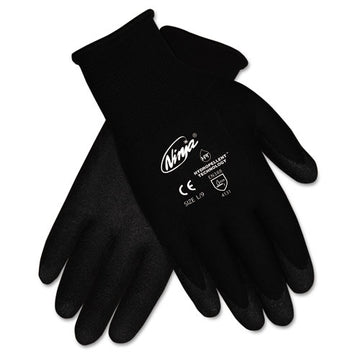 MCR™ Safety Ninja Hpt Pvc Coated Nylon Gloves, Medium, Black, 12 Pair-box freeshipping - TVN Wholesale